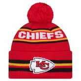 Kansas City Chiefs New Era Youth Classic Cuffed Knit Hat with Pom - Red - NFL