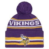 Minnesota Vikings New Era Youth Classic Cuffed Knit Hat with Pom - Purple - NFL