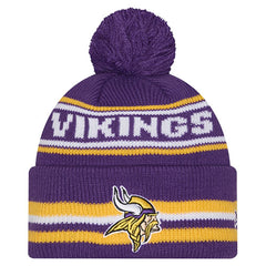 Minnesota Vikings New Era Youth Classic Cuffed Knit Hat with Pom - Purple - NFL