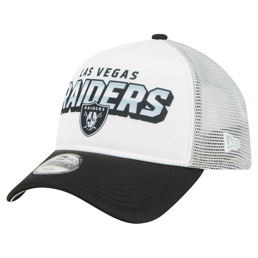 Las Vegas Raiders New Era Preschool 9FORTY A-Frame Adjustable Hat - White - NFL
