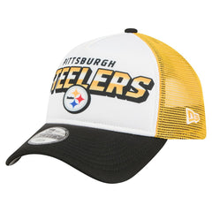 Pittsburgh Steelers New Era Preschool 9FORTY A-Frame Adjustable Hat - White - NFL