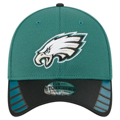 Philadelphia Eagles New Era Visor Hit 39THIRTY Flex Hat - Midnight Green - NFL