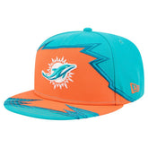 Miami Dolphins New Era Break 59FIFTY Fitted Hat - Aqua/Orange - NFL