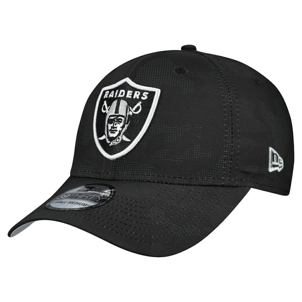 Las Vegas Raiders New Era Tonal Camo 39THIRTY Stretch Fit Hat - Black - NFL
