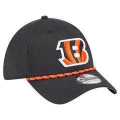 Cincinnati Bengals New Era Perforated 39THIRTY Flex Hat - Black - NFL