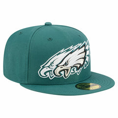 Philadelphia Eagles New Era Tri-Hit 59FIFTY Fitted Hat - Midnight Green - NFL