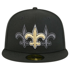 New Orleans Saints New Era Tri-Hit 59FIFTY Fitted Hat - Black - NFL
