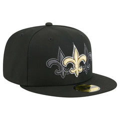 New Orleans Saints New Era Tri-Hit 59FIFTY Fitted Hat - Black - NFL