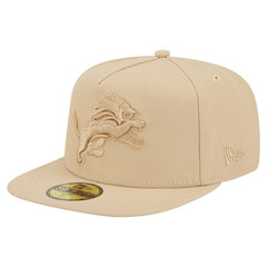 Detroit Lions New Era Color Pack A-Frame 59FIFTY Fitted Hat - Light Beige - NFL