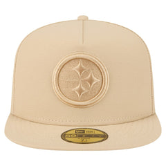 Pittsburgh Steelers New Era Color Pack A-Frame 59FIFTY Fitted Hat - Beige - NFL