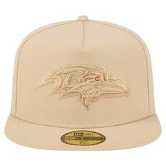 Baltimore Ravens New Era Color Pack A-Frame 59FIFTY Fitted Hat - Beige - NFL