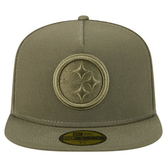 Pittsburgh Steelers New Era Color Pack A-Frame 59FIFTY Fitted Hat - Olive - NFL