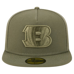 Cincinnati Bengals New Era Color Pack A-Frame 59FIFTY Fitted Hat - Olive - NFL