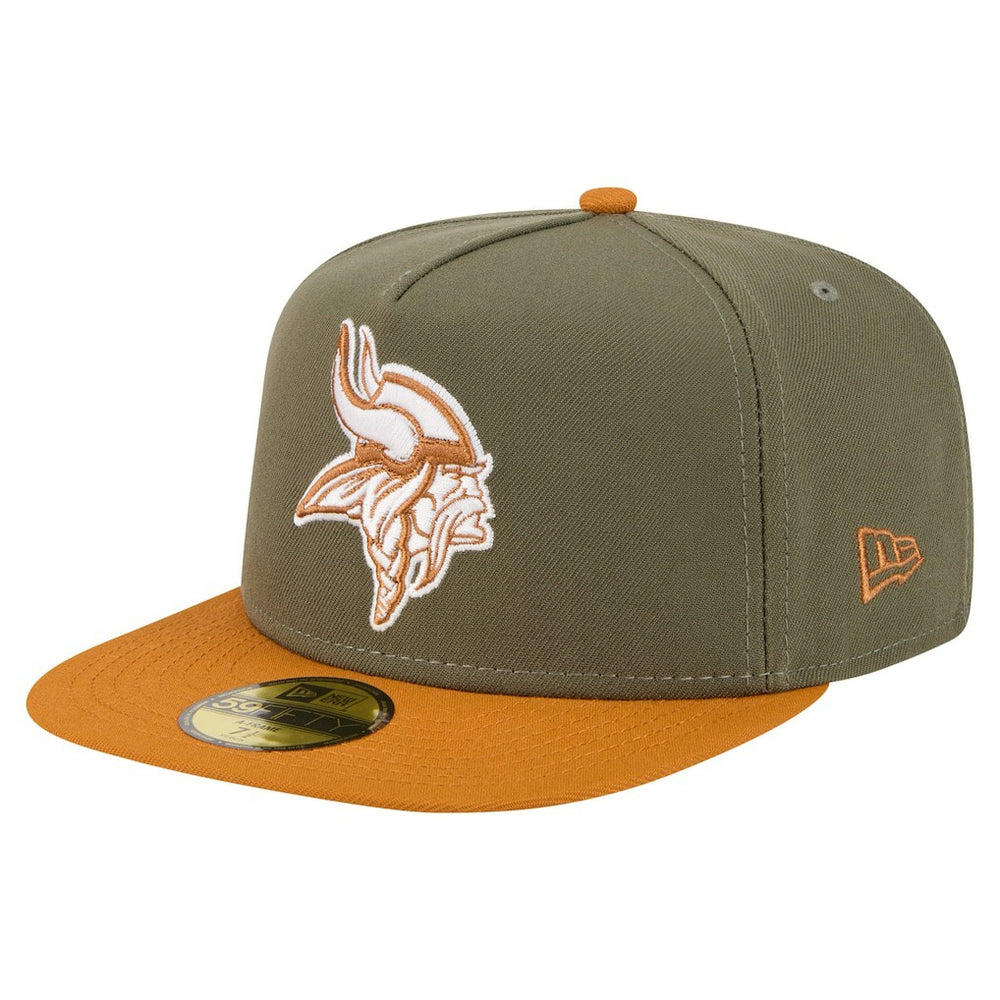 Minnesota Vikings New Era Color Pack A-Frame 59FIFTY Fitted Hat - Olive/Brown - NFL