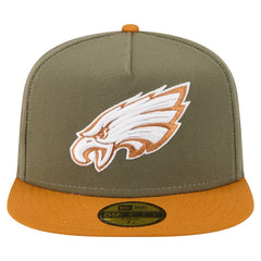 Philadelphia Eagles New Era Color Pack A-Frame 59FIFTY Fitted Hat - Olive/Brown - NFL
