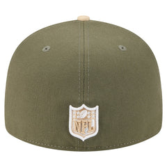 Washington Commanders New Era Two-Tone Color Pack Split Panel 59FIFTY Fitted Hat - Light Beige/Olive - NFL