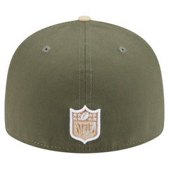 Minnesota Vikings New Era Two-Tone Color Pack Split Panel 59FIFTY Fitted Hat - Light Beige/Olive - NFL