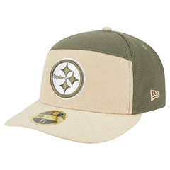Pittsburgh Steelers New Era Two-Tone Color Pack Split Panel 59FIFTY Fitted Hat - Light Beige/Olive - NFL