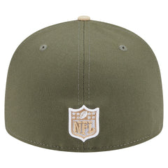 Philadelphia Eagles New Era Two-Tone Color Pack Split Panel 59FIFTY Fitted Hat - Light Beige/Olive - NFL