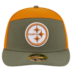 Pittsburgh Steelers New Era Two-Tone Color Pack Split Panel 59FIFTY Fitted Hat - Olive/Brown - NFL