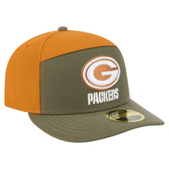 Green Bay Packers New Era Two-Tone Color Pack Split Panel 59FIFTY Fitted Hat - Olive/Brown - NFL