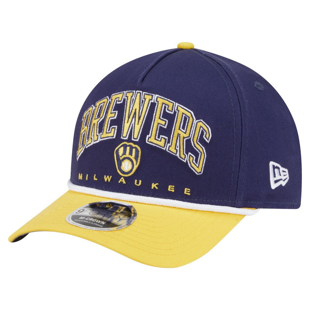 Milwaukee Brewers New Era Arch 9FORTY A-Frame M-Crown Adjustable Hat Online