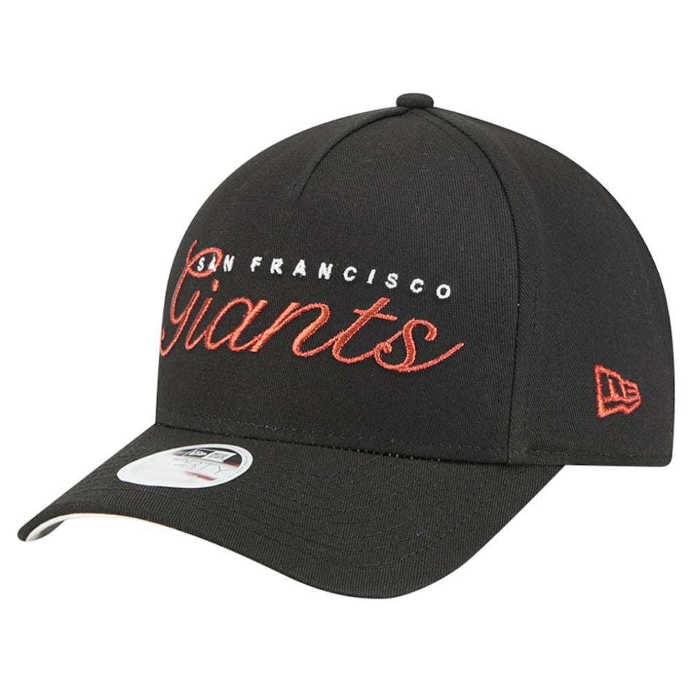 San Francisco Giants New Era Women's Metallic A-Frame 9FORTY Adjustable Hat Discount