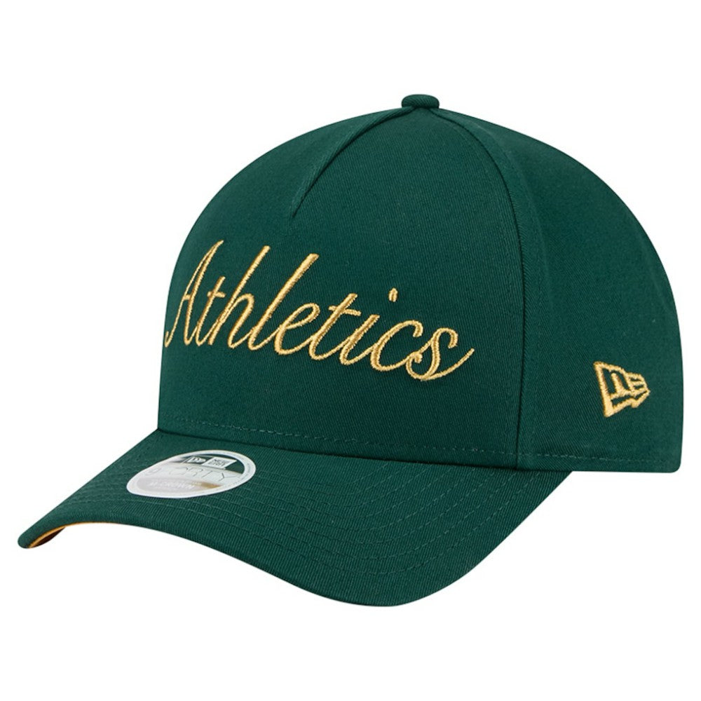 Athletics New Era Women's Metallic A-Frame 9FORTY Adjustable Hat for sale