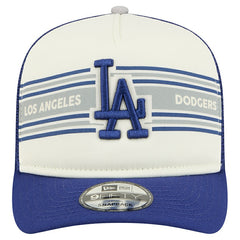 Los Angeles Dodgers New Era Banner A-Frame 9FIFTY Trucker Snapback Hat for sale
