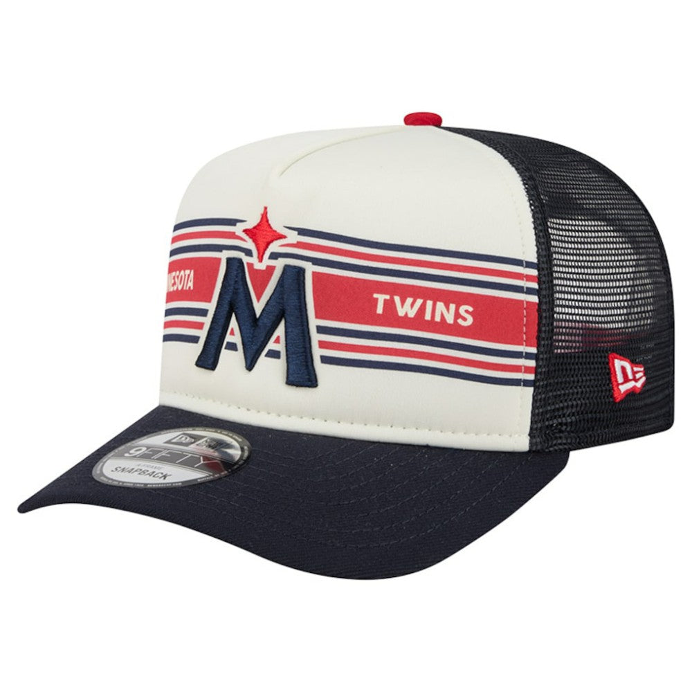 Minnesota Twins New Era Banner A-Frame 9FIFTY Trucker Snapback Hat Discount