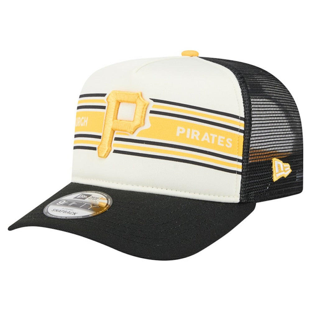 Pittsburgh Pirates New Era Banner A-Frame 9FIFTY Trucker Snapback Hat Discount