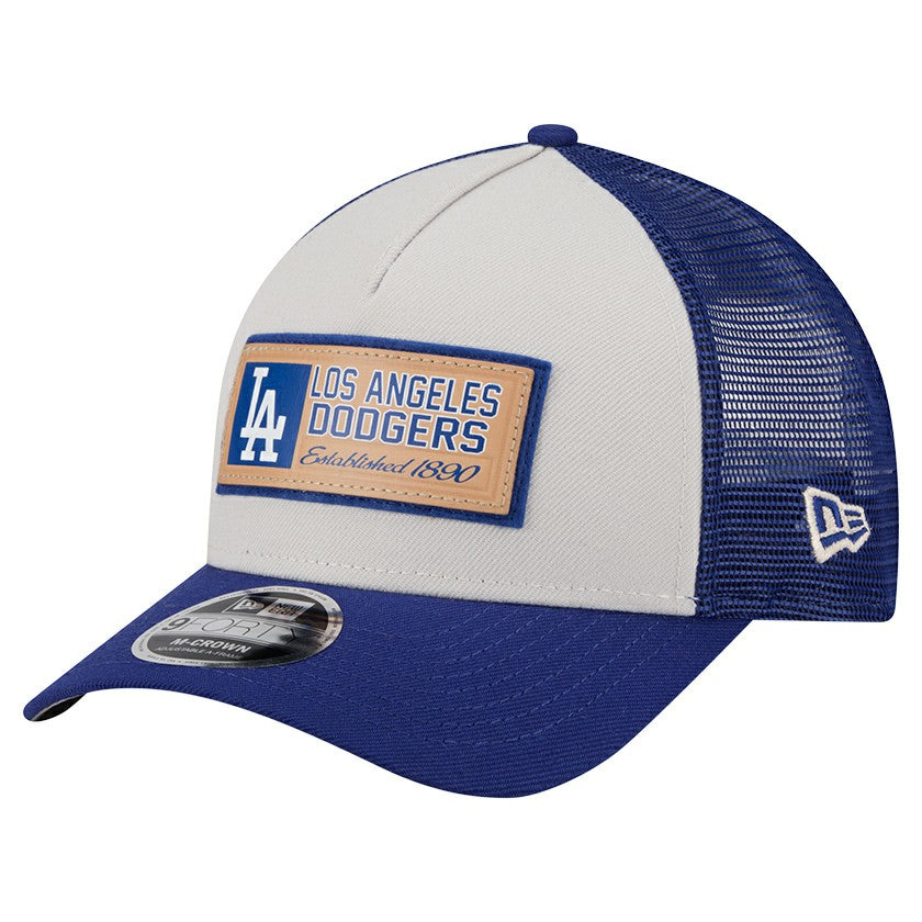 Los Angeles Dodgers New Era Text A-Frame Trucker 9FORTY Hat Discount