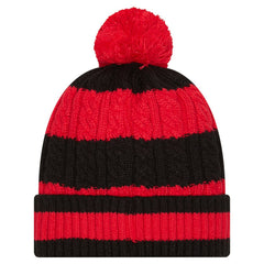 Kansas City Chiefs New Era Women's Braided Cuffed Knit Hat with Pom - Red - NFL