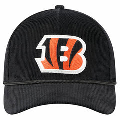 Cincinnati Bengals New Era Cord Corduroy 9FORTY A-Frame Adjustable Hat - Black - NFL