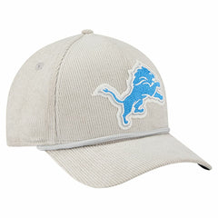 Detroit Lions New Era Cord Corduroy 9FORTY A-Frame Adjustable Hat - Silver - NFL