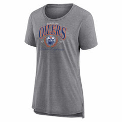 Edmonton Oilers Women's Reign Supreme Tri-Blend T-Shirt - Gray | NHL discount