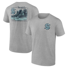 Seattle Kraken Glory Skates T-Shirt - Heather Gray | NHL Clearance