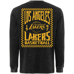 Los Angeles Lakers Sportiqe Men's Bono Long Sleeve T-Shirt Black