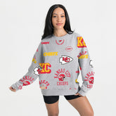 Kansas City Chiefs Gameday Couture Women's Always On Repeat Fleece Sweatshirt - Heather Gray - NFL