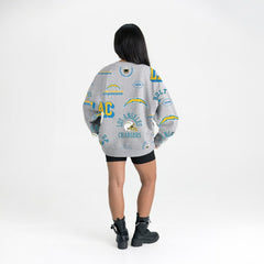 Los Angeles Chargers Gameday Couture Women's Always On Repeat Fleece Sweatshirt - Heather Gray - NFL