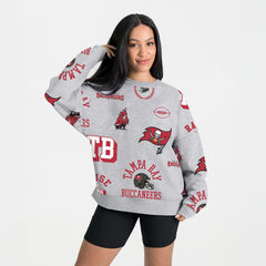Tampa Bay Buccaneers Gameday Couture Women's Always On Repeat Fleece Sweatshirt - Heather Gray - NFL
