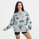 New York Jets Gameday Couture Women's Always On Repeat Fleece Sweatshirt - Heather Gray - NFL