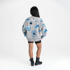 Detroit Lions Gameday Couture Women's Always On Repeat Fleece Sweatshirt - Heather Gray - NFL