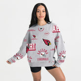 Arizona Cardinals Gameday Couture Women's Always On Repeat Fleece Sweatshirt - Heather Gray - NFL