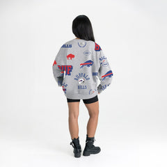 Buffalo Bills Gameday Couture Women's Always On Repeat Fleece Sweatshirt - Heather Gray - NFL