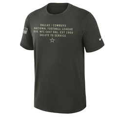 Dallas Cowboys 2025 Salute to Service Sideline Slub Dri-FIT T-Shirt - Forest Green - Nike