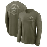 Dallas Cowboys 2025 Salute to Service Sideline Long Sleeve T-Shirt - Olive - Nike