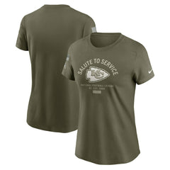 Kansas City Chiefs Women's 2025 Salute to Service Sideline T-Shirt - Olive - Nike