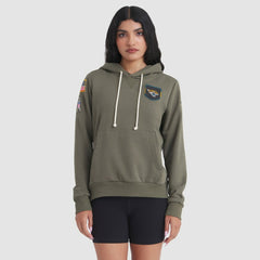 Jacksonville Jaguars Women's 2025 Salute to Service Sideline Standard Issue Dri-FIT Hoodie - Olive - Nike