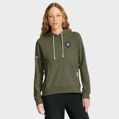 Miami Dolphins Women's 2025 Salute to Service Sideline Standard Issue Dri-FIT Hoodie - Olive - Nike
